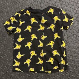 Y2K Black Pikachu Kids Boy T-Shirt size Medium (8)